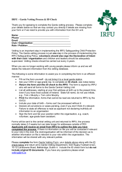 An Garda S&iacute;och&aacute;na GARDA VETTING APPLICATION