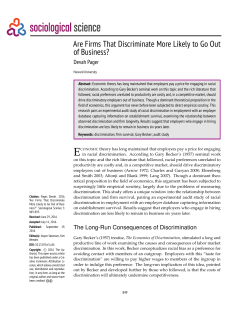 Are Firms That Discriminate More Likely to Go Out of Business?