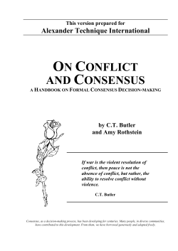 On Conflict and Consensus