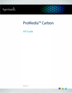 ProMedia Carbon API Guide, Release 3.19.1