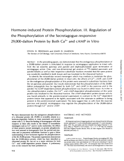 Hormone-induced Protein Phosphorylation. III. Regulation of the