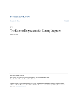 The Essential Ingredients for Zoning Litigation