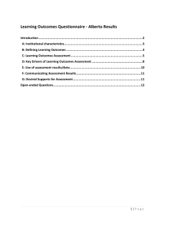 Learning Outcomes Questionnaire - Campus Alberta Quality Council