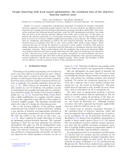 Graph clustering with local search optimization: the resolution bias