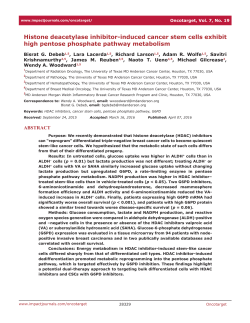 Histone deacetylase inhibitor-induced cancer stem