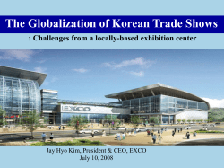 Korean Exhibition Industry &ndash; Fact and Future Direction