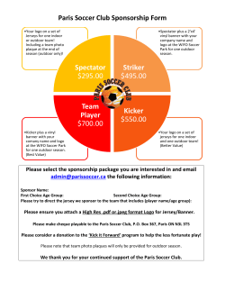 Spectator $295.00 Striker $495.00 Kicker $550.00 Team Player