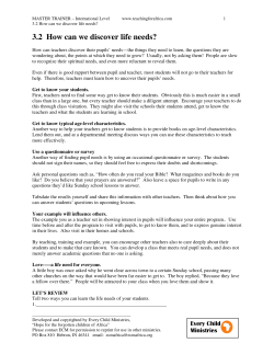 3.2 How can we discover life needs?