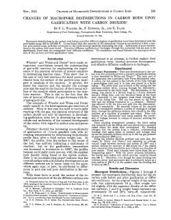 changes of macropore distributions in carbon rods upon
