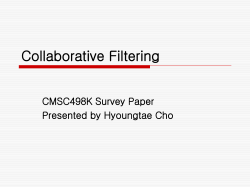 CMSC498K Collaborative Filtering
