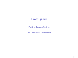 Timed games