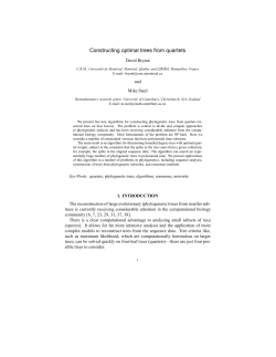 Constructing optimal trees from quartets