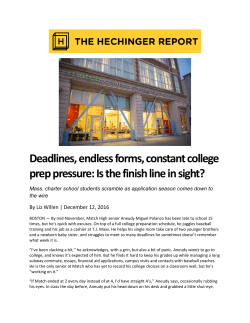 Deadlines, endless forms, constant college prep