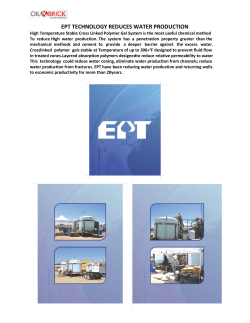 EPT TECHNOLOGY REDUCES WATER PRODUCTION