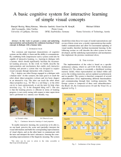A basic cognitive system for interactive learning of simple visual