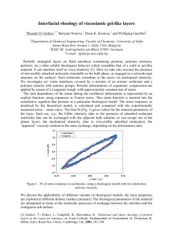 Interfacial rheology of viscoelastic gel