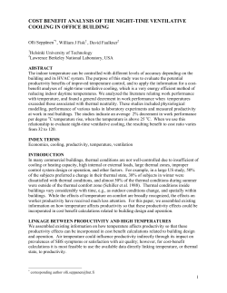 Temperature and productivity