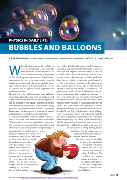 Physics in daily life: bubbles and balloons