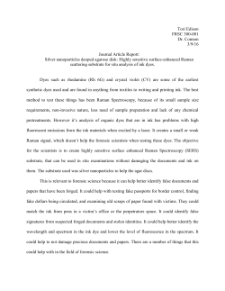 Tori Edison FRSC 300-001 Dr. Connon 3/9/16 Journal Article Report