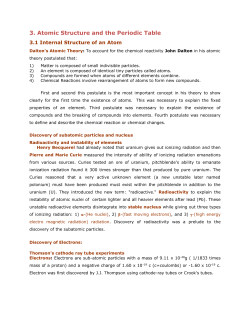 3. Atomic Structure and the Periodic Table