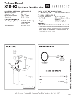 S1SEX SM - JBL Synthesis