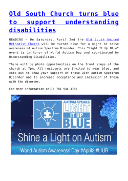 Old South Church turns blue to support