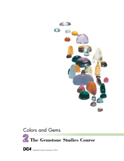 The Gemstone Studies Course Colors and Gems