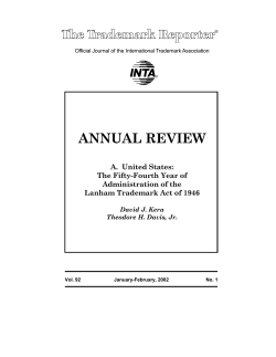 ANNUAL REVIEW - International Trademark Association