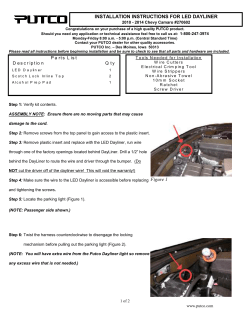 INSTALLATION INSTRUCTIONS FOR LED DAYLINER Figure 1
