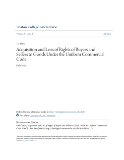 Acquisition and Loss of Rights of Buyers and Sellers to Goods