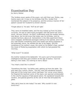 "The Examination" short story with sample questions