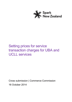 Setting prices for service transaction charges for UBA and UCLL