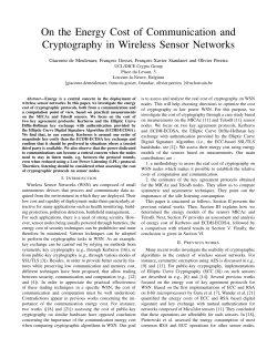 On the Energy Cost of Communication and Cryptography in