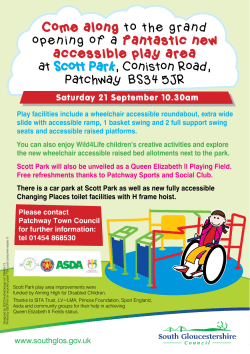 Come along to the grand opening of a fantastic new accessible play
