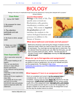 Biology Syllabus