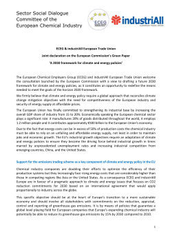 Sector Social Dialogue - industriAll