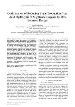 Optimization of Reducing Sugar Production from Acid Hydrolysis of