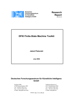 Research Report DFKI Finite