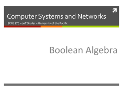 Boolean Algebra - ECS Networking