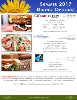 summer 2017 dining options!