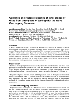 Guidance on erosion resistance of inner slopes of dikes from three