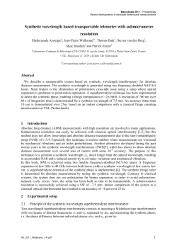 Synthetic wavelength based transportable telemeter