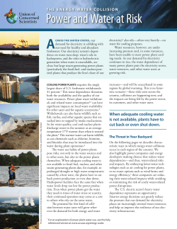 Power and Water at Risk - Union of Concerned Scientists