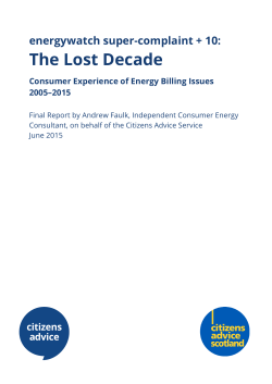 The Lost Decade - Citizens Advice