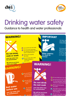 The Drinking Water Standards - Drinking Water Inspectorate