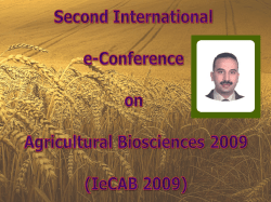 Second International e-Conference on