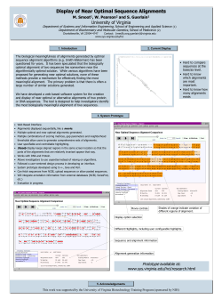 Display of near optimal sequence alignment