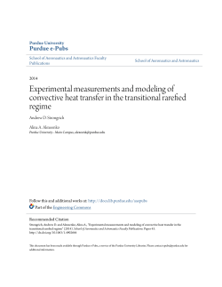 Experimental measurements and modeling of convective heat