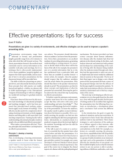 Effective presentations - Teaching and Learning Center