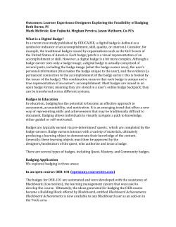 Outcome description including links to relevant materials and